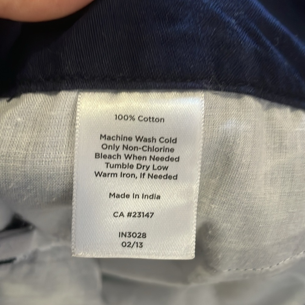 Talbots Heritage Straight Leg Chinos Pants Navy Size 6 Casual Travel Neutral - Picture 12 of 13